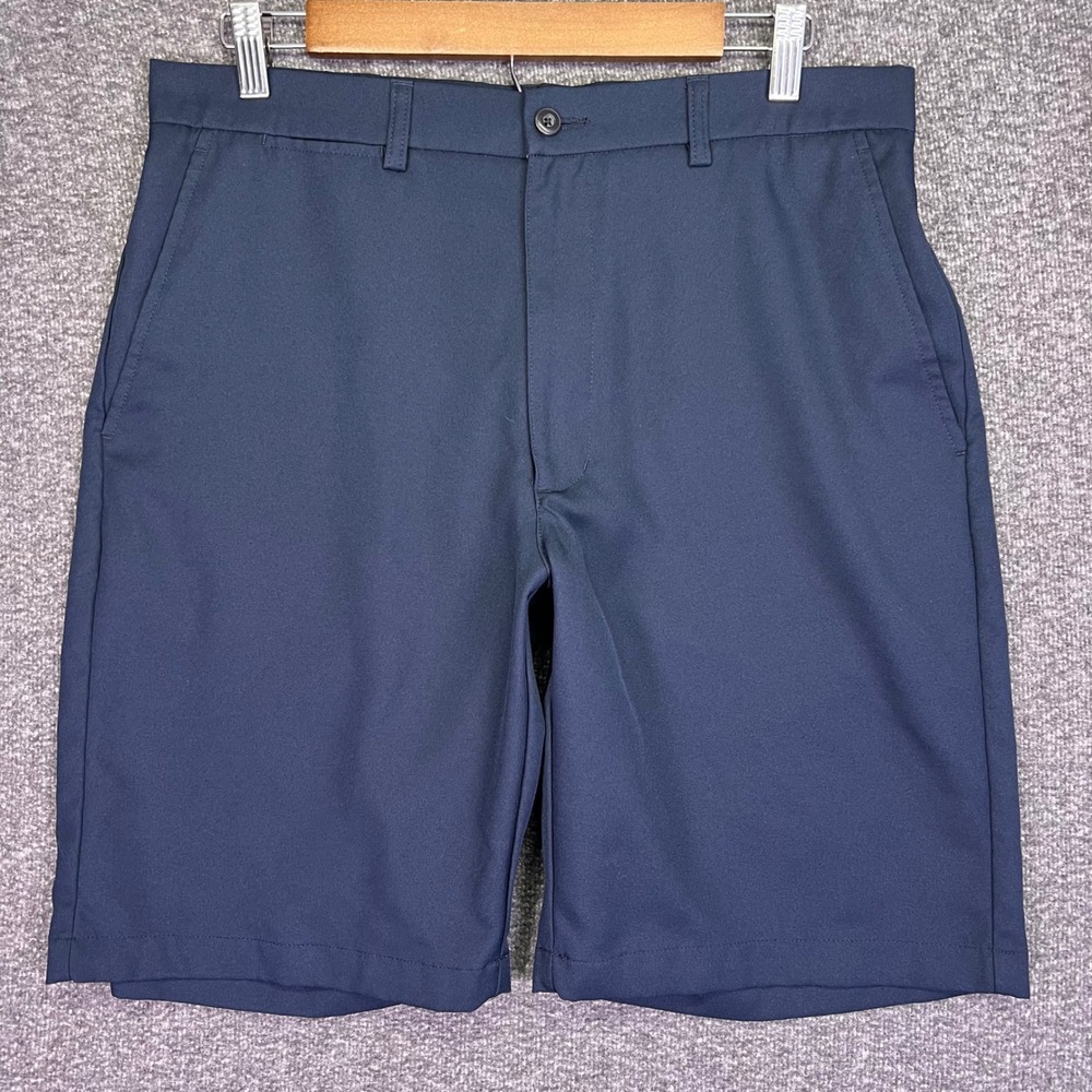 Ben Hogan Golf‎ Shorts Mens 33 Navy Blue Performance Athletic Casual Flat Front